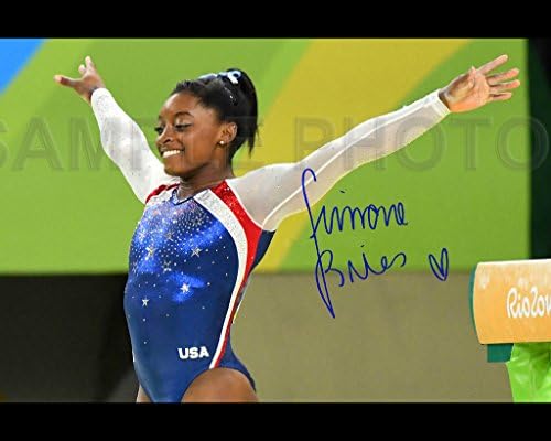 Simone Biles RIO Olympic Gold Medal 8x10 Signed Photo Reprint