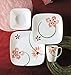 Corelle Pretty Pink Square 16-Piece Dinnerware Set, Service for 4