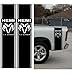 Matte Black Hemi 5.7 liter RAM 1500 bed stripe decal kit, Dodge, 11"x46" stickers