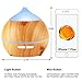 Mulcolor Essential Oil Diffuser, 250ml Aromatherapy Diffuser for Essential Oils, Aroma Oil Diffuser Humidifier, Ultrasonic Diffuser Wood Grain, Waterless Auto Shut Off, 7 Colors Light
