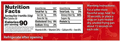 Paleo Thin Wrap USDA Organic (49 Individual Wraps) (Gluten-Free & Low Net Carbs) VeganⓋ