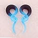 BodyJ4You Glass Taper Swirl Spiral Purple Sky Plugs Ear Gauges Treble Hanger 0G (8mm) Stretchers 2PCS