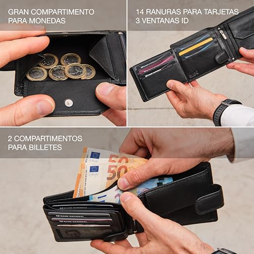 HansGo Wallets for Men Leather - Wallet with Style - Men's Wallet Handmade Genuine Leather - Wallets with RFID - The Comfortable Wallet - Wallets for Men - Original Gifts.