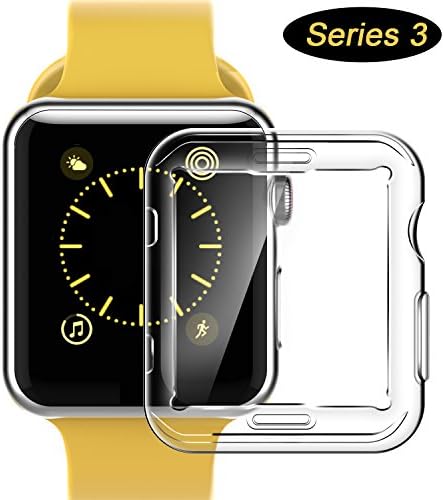 ToaPoPi Apple Watch 38mm Series 3 Soft TPU Cover Case [99% high transparency] [Ultra Slim] for iWatch Series 3 38mm 2017 Release - Clear
