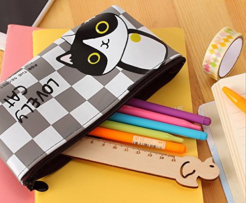 ZICOME Set of 4 Adoarable Cat Style Memories Pastorable Pencil Case Coin Makeup Bag Purse Case