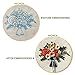 SUNTQ Embroidery Kit for Beginners Adults Cross Stitch Kit Hand Embroidery Starter Kit with Patterned Embroidery Cloth Hoop Thread Floss Craft Project(Flower Pattern) with Video Direction