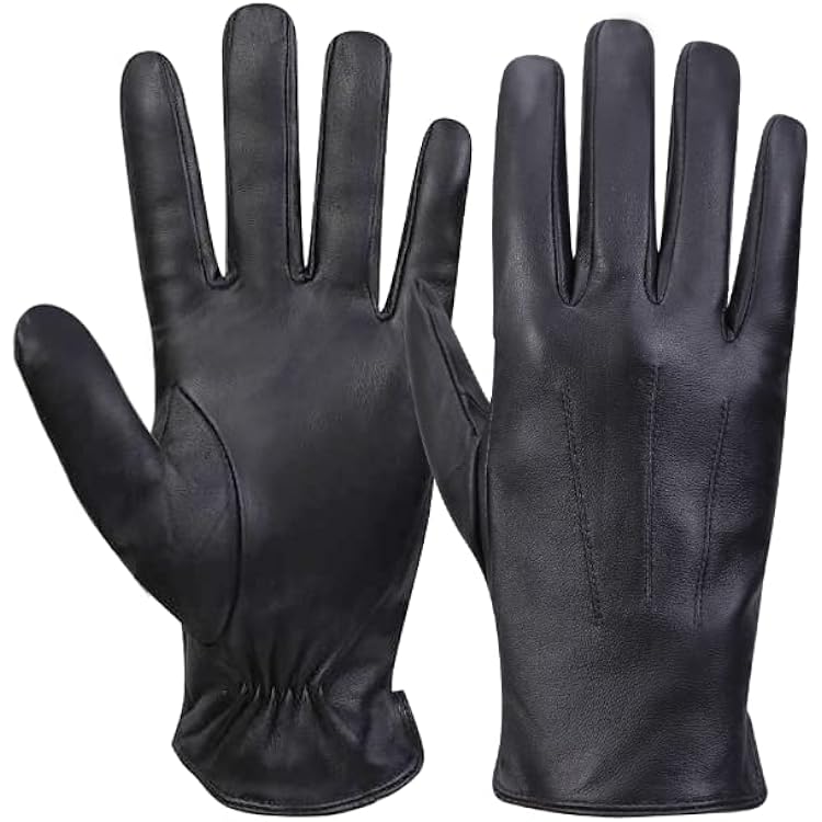 Gants Hiver Homme En Cuir Véritable Doublure Polaire - Premium - Conduite Et Quotidien