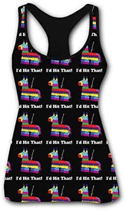 Women's Fashion 3D Printed I'd Hit That Llama Polyester Sleeveless Tank Top XL