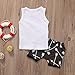 Albee Yang Baby Boy Short Sleeve Arrow Tops Pants Outfit Suit Set (6-12 Month, White)