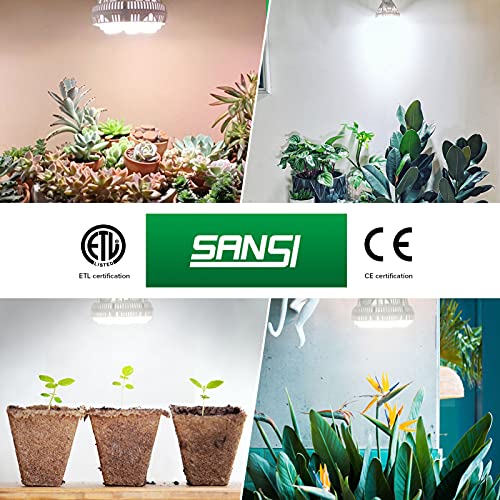 SANSI Grow Light Bulb with COC Technology, Full Spectrum 24W Grow Lamp