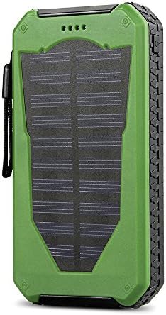 15000mAh Outdoor Dual USB Portable Solar Power Bank Charger (Green)
