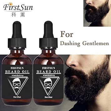 Shreeyas 2pcs Firstsun Men Moustache Beard Oil Beard Wax Balm Hair