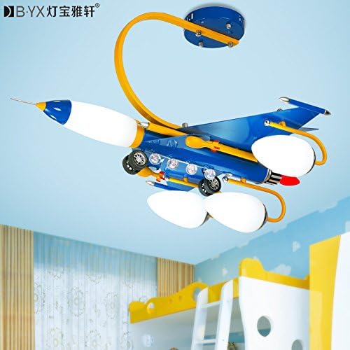 TYDXSD Children ceiling light aircraft lighting led children's room lighting boys bedroom lighting lamp cartoon 700550500mm , Blue