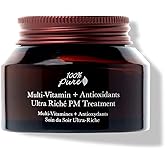 100% PURE Multi-Vitamin + Antioxidants Ultra Riche PM Treatment Skin Renewing Night Cream Vitamin C & Retinol Facial Moisturizer, Powerful Anti-Aging Moisture Replenishment - 1.5 oz