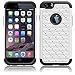 iPhone 6 Plus Case, Sparkle Shimmer Case for iPhone 6 Plus,EC™ Heavy Duty Shock Absorbing Dual Layer Studded Rhinestone Bling Hybrid Protective Case Cover for iPhone 6 Plus 5.5 (White)
