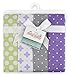 Coney Island Flannel Receiving Blankets For Babies| 4 Pack| 100% Superior Cotton Burp Cloths| Soft, Reusable & Durable| Modern, Cute, Unisex Design For Both Boys & Girls Baby Products