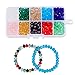 SROMAY 300Pcs 8mm Briolette Faceted Crystal Glass Beads for Jewelry Making Findings Assorted Colors with Bead Container
