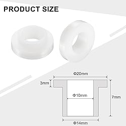 uxcell 10pcs Flanged Sleeve Bearings Plastic