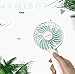 Mini Handheld Fan Portable Fan Personal USB Desk Fan Rechargeable 2600mAh 5 Modes Cooling Fan with Base for Outdoor Office Home Camping Traveling (White)