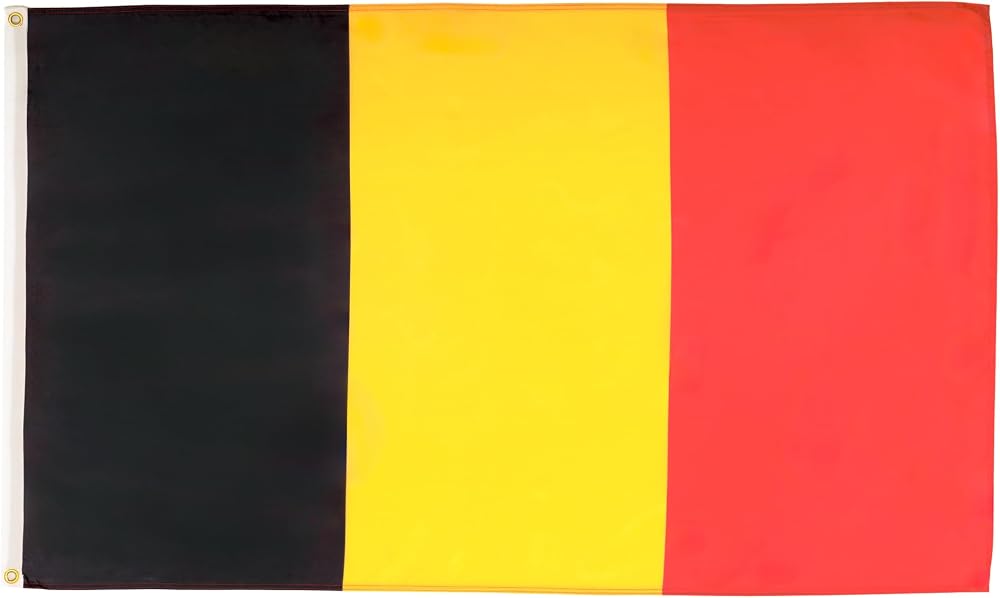 AZ FLAG Belgium Flag 2x3 ft 100D Polyester with Two Brass Grommets