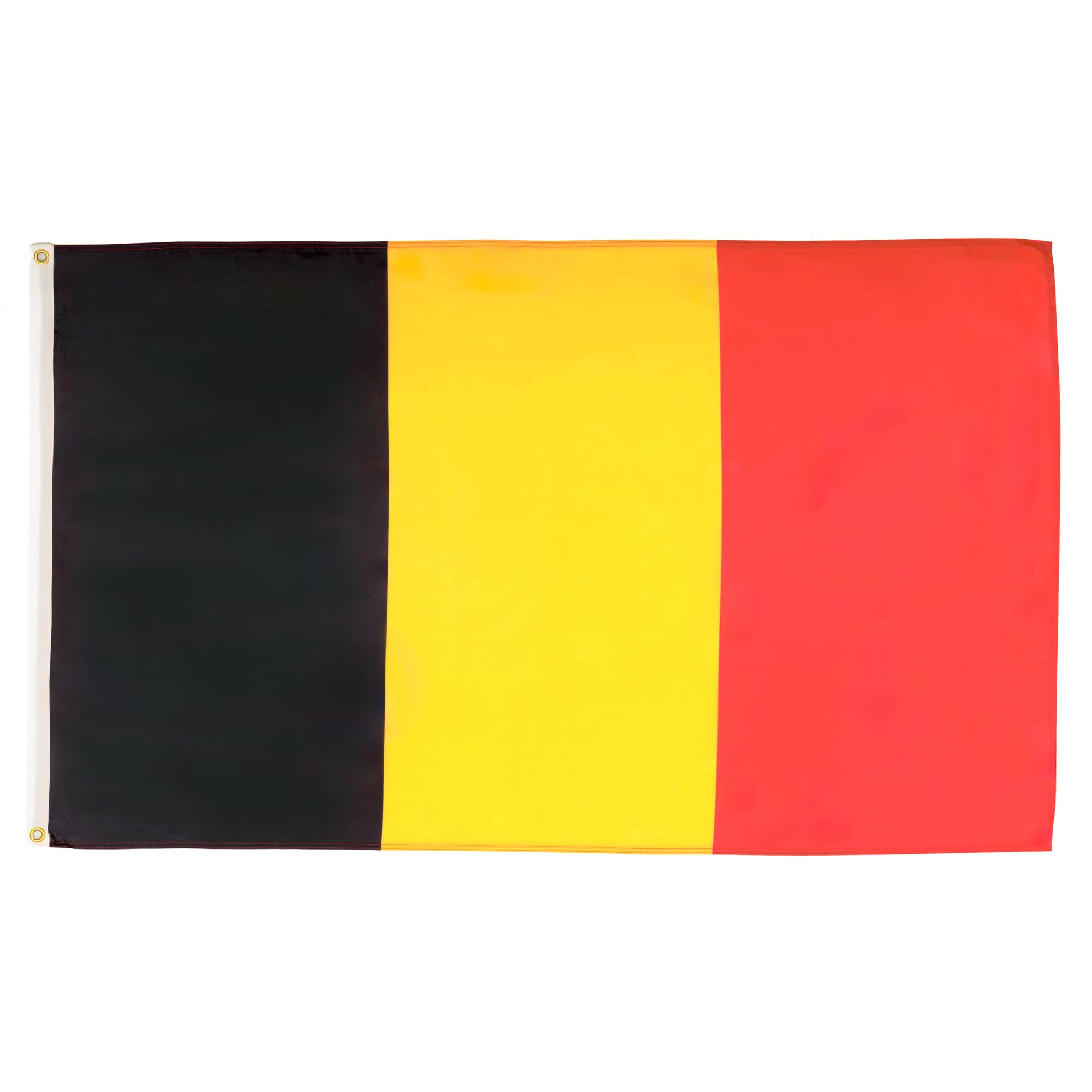AZ FLAG - Belgium Flag - 2x3 Ft - Light Polyester Belgian Banner with Two Brass Eyelets - Fade Resistant - Vivid Colors - 2' x 3' Feet - 90x60 Cm — image 1