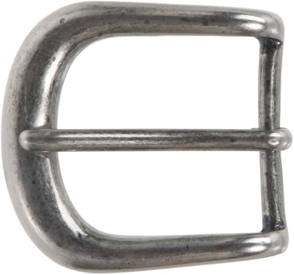 1 1/4" (32 mm) Single Prong Solid Brass Horseshoe Belt Buckle, Antique Brass: Clothing