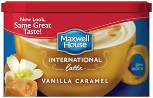 Maxwell House International Coffee Vanilla Caramel Latte, 8.7-ounce Cans (Pack of 3)