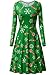 KIRA Womens Christmas Dress Long Sleeve Casual Aline Party Dress