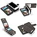 Harrms Leather wallet phone case iPhone 6/iPhone 6S/iPhone 6 Plus/iPhone 6S Plus/iPhone 7/iPhone 7 Plus,12 Card Slot Series [Zipper Cash Storage] Premium Flip Wallet Case Cover