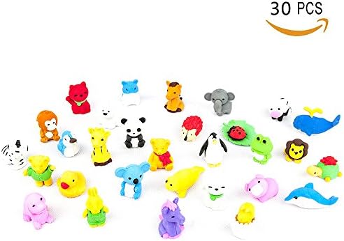 Phishinno Animal Erasers, Cute Erasers Collectible Set Value Pack Japanese Puzzle Pencil Erasers Toys