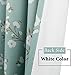 H.VERSAILTEX Country Aqua Floral Print Blackout Curtain for Bedroom - Thermal Insulated Ultimate Soft Textured Grommet Window Treatment Panel for Living Room, 52