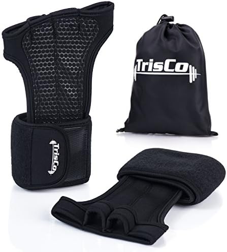 Cross Training Gloves with Wrist Support and Sweatband for WOD, Gym workout, Weightlifting &amp; Fitness – Non-Slip Silicone Padding &amp; Hand Protector No Calluses Strong Grip – Perfect for Men &amp; Women L