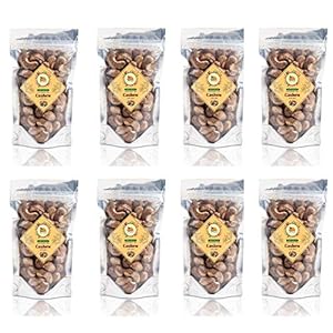 GramRoot with skin Premium Cashew Nuts, 800 GR (Combo Pack)