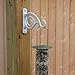 Gray Bunny 2 Pack Outdoor Plant Hanger Hook, 6” Large Victorian Heavy Duty Iron Wall Hooks for Bird Feeders, Lanterns, Wind Chimes, Patio Decor - White, Christmas Wreath, Christmas Yard Decorations