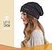 Brook + Bay Slouchy Beanie - Women's Winter Hats, Beanie Slouch Hats for Cold Weather, Oversized Beanie Knitted Hats for Women & Men Dark Gray