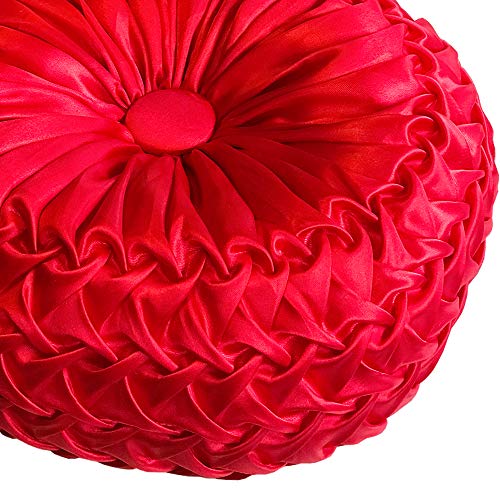 Hello Mariachi Red Sofa Cushions for Sofas Beds Couch Multiple Uses Filled Cushions Ready to Use Handmade Satin Fabric in Bright and Vivid Colors