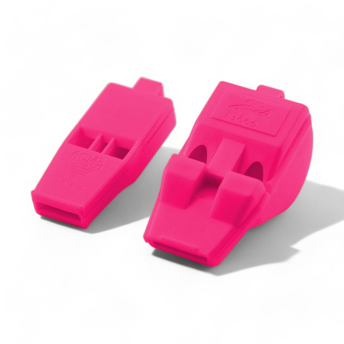ACME Tornado Slimline No. 636 & Tornado No. T2000, Signal Whistles in Double Pack, Extremely Loud Shrill Whistles, Solas & Mountain Rescue Approved (Signal Pink)