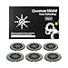 EMF Protection Cell Phone Shield Sticker Silver (6pc), Radiation Protection for - Cell Phone/Laptop/Computer/Tablet/WiFi/Router/iPad - EMF Radiation Protection for The Whole Family