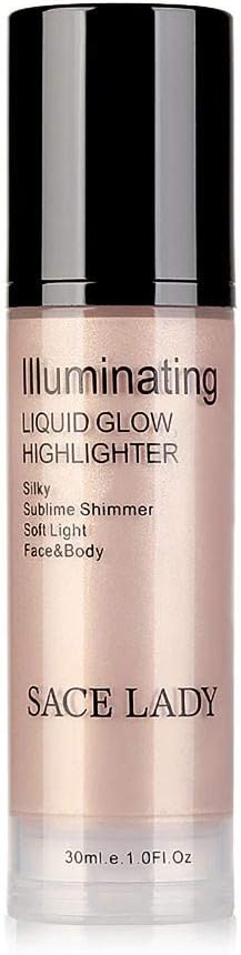 2019 New Face Glow Liquid Highlighter - Bluelucon Waterproof Contour Make Up Glitter Brighten Shimmer Highlighters Makeup 3 Colors Available (A)