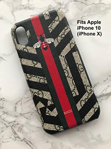 Quality Case UK - Apple iPhone X 10 Faux Leather Designer Cases - Multiple Designs (GG 13)