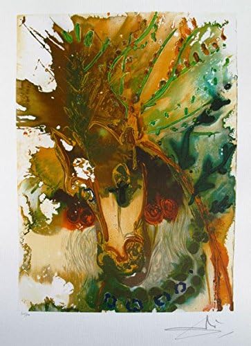 Art by Salvador Dali Dalinean Horse Bucephale Limited Edition Facsimile Signed Lithograph Print. After the Original Painting or Drawing. Measures 22 Inches X 14½”