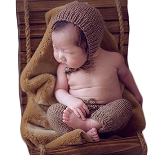 Baby Photography Props Boy Girl Photo Shoot Outfits Newborn Crochet Costume Infant Knitted Clothes Hat Pants