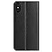 iPhone X/XS Case, Genuine Leather Flip Case Cover for iPhone X/XS Window View Stand Feature Ultra Thin Magnet Closure iPhone X Case by Make mate (Black)