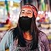 LUOEM Fake Beard Black Bearded Man Funny Mustache Costume Party Fake Mustaches Whisker Festival Supplies