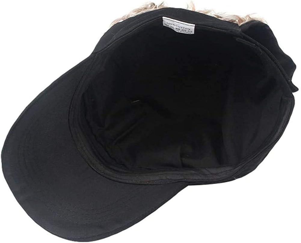Adjustable Baseball Hat Toupee Wig Hat Funny Golf Caps Novelty Baseball Cap for Women and Men