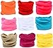 KINGREE 9PCS Outdoor Magic Scarf UV Resistence Elastic Seamless Bandana (9 Solid Color (C))