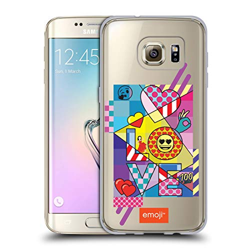 Official Emoji Geometric Love Soft Gel Case for Samsung Galaxy S7 Edge
