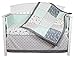 Uptown Giraffe 5 Piece Baby Bedding Set with Bumper and Diaper Stacker by The Peanut Shell