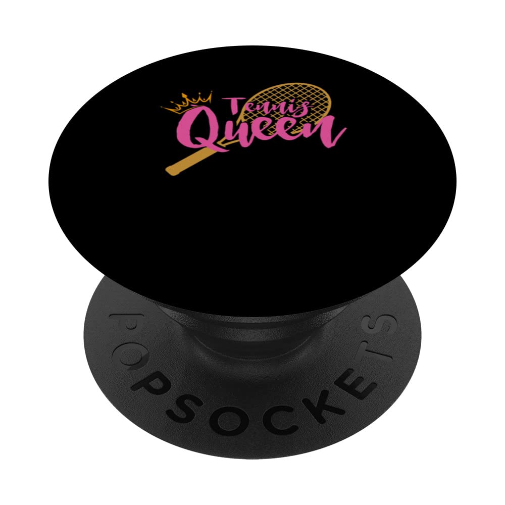 Tennis Queen | Tennis Ball Racket | Tennis Player Court PopSockets Swappable PopGrip
