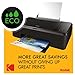 Kodak V65MEGA3ECO/37 Verite Wireless Color Photo Inkjet Printer with Scanner and Copier and XL Ink Bundle, Black